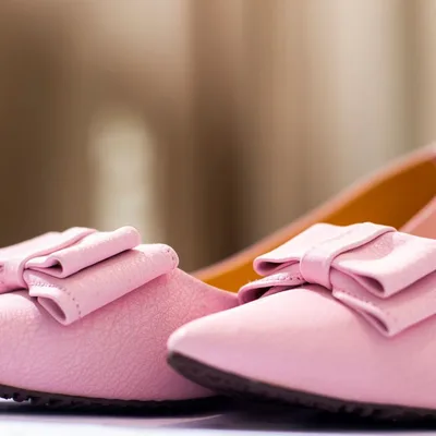 Ballerines roses à nœud