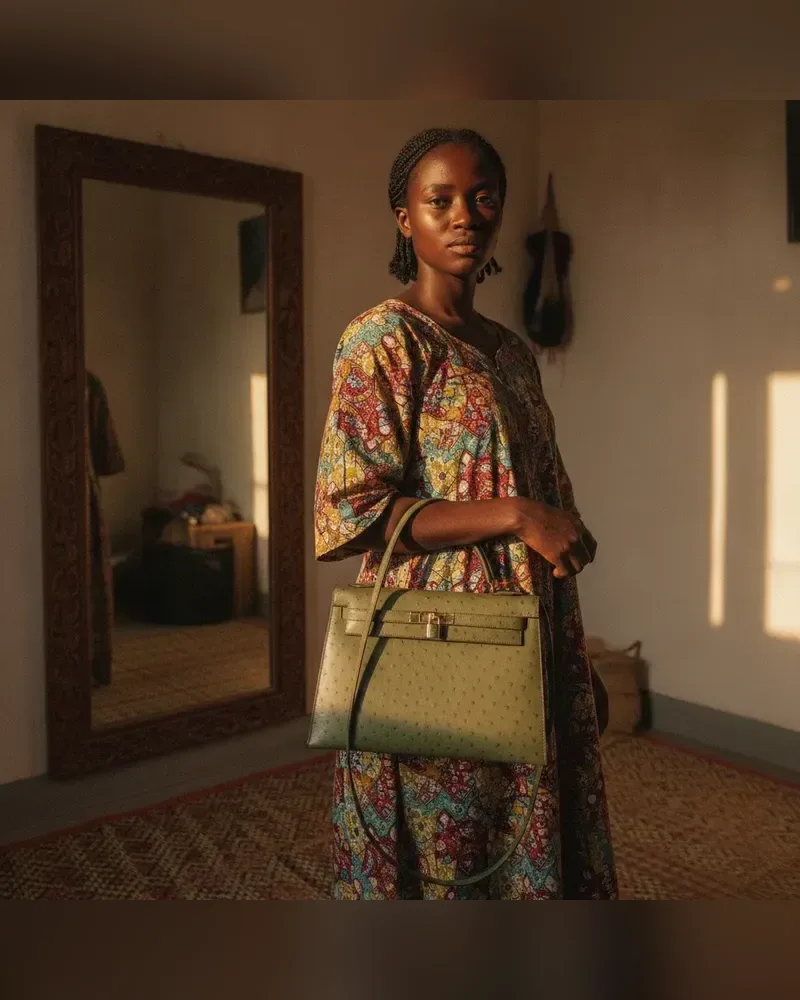 Sac à main vert avec cadenas, style peau grainée