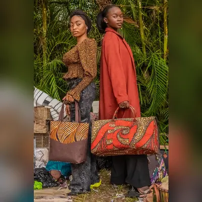 Sac en wax et cuir