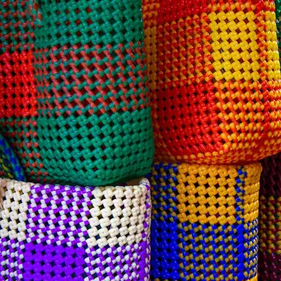 Sac panier multicolore